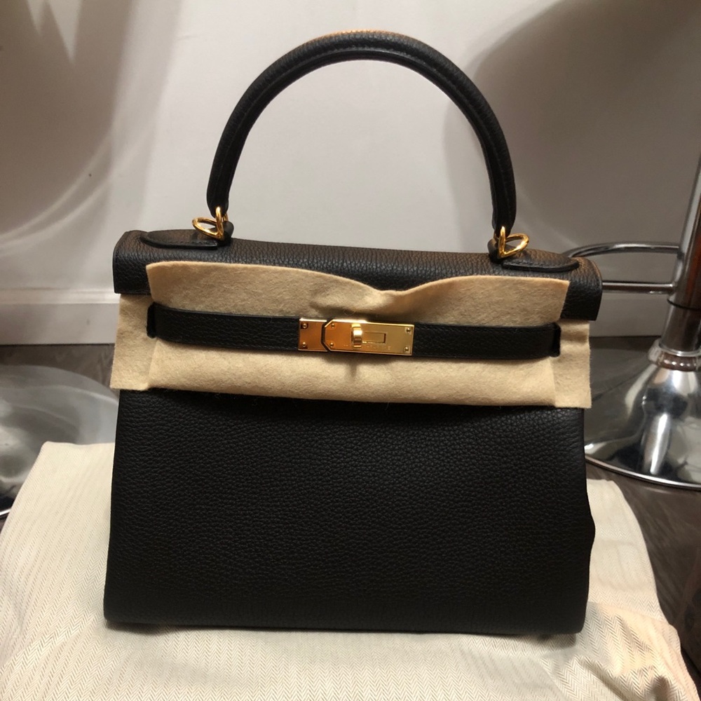 Hermes Togo Kelly Retourne 25 Black